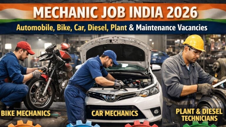 Mechanic Job India 2026 – Automobile, Bike, Car, Diesel, Plant & Maintenance Vacancies (1)