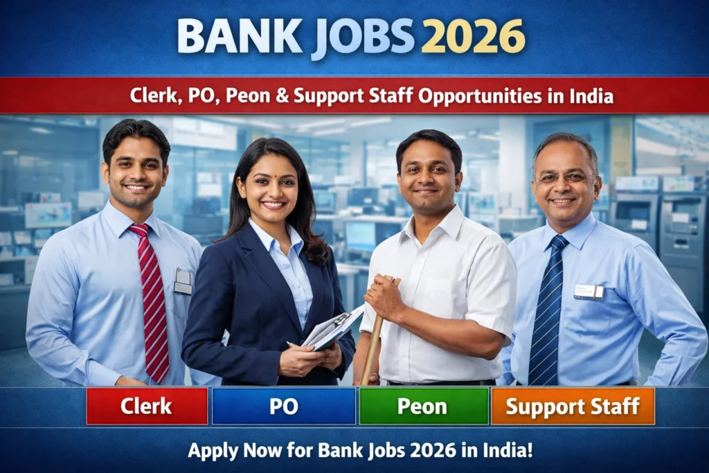 Bank Careers 2026: Complete Guide to Clerk, Peon, Office Assistant & Support Staff Opportunities Bank Careers 2026